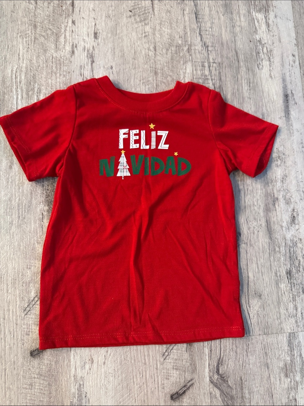 **4 for $15**Feliz Navidad Red Kids Holiday Tee